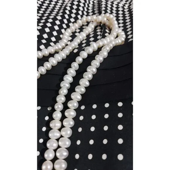 Authentic Baroque Freshwater Pearl Opera Length 36" Necklace - Picture 3 of 7